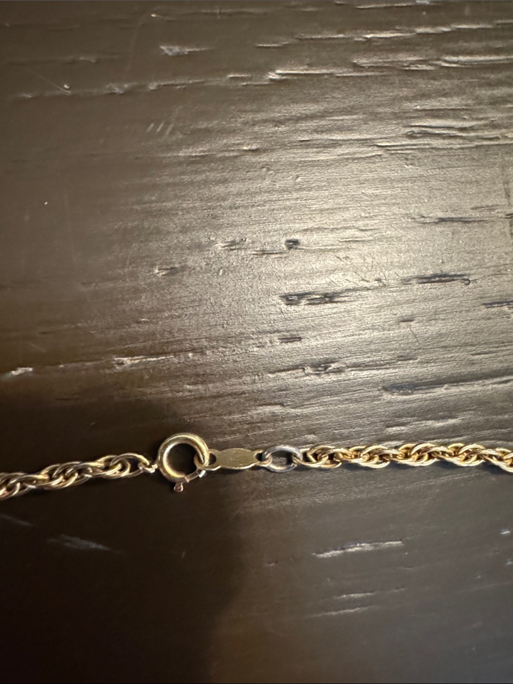 14k Gold Rope Chain Necklace - Picture 5 of 5